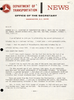 Remarks by US Secretary of Transportation John A Volpe for the Columbus Day Dinner