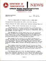 Department of Transportation News Urban Mass Transportation Administration UMTA 7622