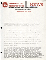Statement Prepared for Delivery by Secretary of Transportation William T Coleman Jr Downtown People Mover DPM Project News Conference