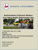 Backcalculation of Dynamic Modulus from Falling Weight Deflectometer Data