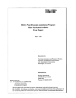 EDAs postdisaster assistance program after hurricane Andrew  final report
