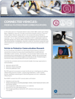 Connected Vehicles VehicletoPedestrian Communications