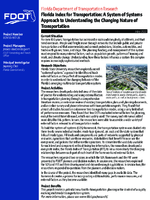 Florida Index for Transportation A System of Systems Approach to Understanding the Changing Nature of Transportation Summary