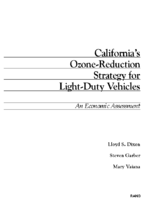 Californias OzoneReduction Strategy for Light Duty Vehicles  An Economic Assessment