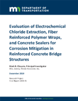 Evaluation of Electrochemical Chloride Extractions Fiber Reinforced Polymer Wraps and Concrete Sealers for Corrosion Mitigation in Reinforced Concrete Bridge Structures