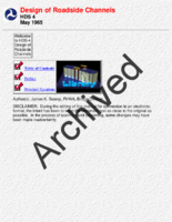 Design of Roadside Drainage Channels