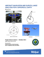 Aircraft navigation and surveillance analysis for a spherical earth