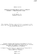 Predicting moistureinduced damage to asphaltic concrete  field evaluation phase interim report