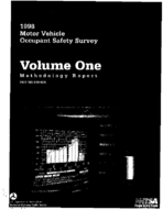 1998 Motor Vehicle Occupant Safety Survey Volume 1 Methodology Report