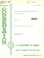 Energy Study of Railroad Freight Transportation  Volume 1 Executive Summary