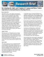 Investigating the Safety and Training of Commercial Motor Vehicle Operation by Deaf and Hard of Hearing Drivers Research Brief