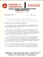Department of Transportation News Urban Mass Transportation Administration DOT 7371