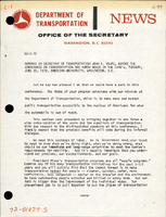 Remarks by Secretary of Transportation John A Volpe before the Conference on Transportation and Human Needs in the 1970s