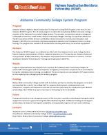 Highway Construction Workforce Partnership HCWP Alabama Community College System Program