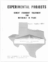 Cement stackdust treatment for materials in place