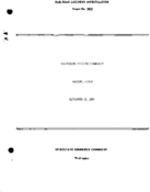 Interstate Commerce Commision Report of the Accident  Investigation Occuring on the SOUTHERN PACIFIC HOGUP UTAH