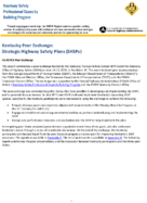 Kentucky Peer Exchange Strategic Highway Safety Plans SHSPs