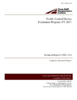 Traffic Control Device Evaluation Program  FY 2017