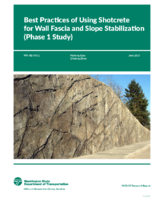 Best practices of using shotcrete for wall fascia and slope stabilization phase 1 study