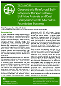 Geosynthetic Reinforced SoilIntegrated Bridge System  Bid Price Analysis and Cost Comparisons with Alternative Foundation Systems  technote