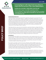 Evaluating Regional Traffic Signal Performance Measures Using CrowdSourced Data in 2021 Urban Mobility Report Policy Brief
