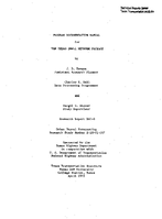Program Documentation Manual for the Texas Small Network Package