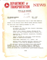 Department of Transportation News Releases for January 1969