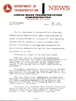 Department of Transportation News Urban Mass Transportation Administration UMTA 7565
