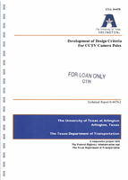 Development of Design Criteria for CCTV Camera Poles