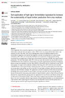 Soil Application of HighLignin Fermentation Byproduct to Increase the Sustainability of Liquid Biofuel Production from Crop Residues