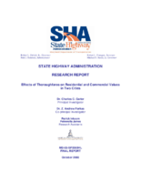 Effects of thoroughfares on residential and commercial values in two cities  final report