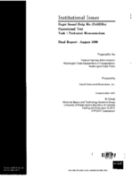 Institutional Issues Puget Sound Help Me Pushme Operational Test Task 1 Technical Memorandum Final Report