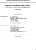 University of Florida UF Testbed Initiative  Alternative Transportation Safety Systems