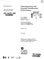 Vision Impairment and Corrective Considerations of Civil Airmen