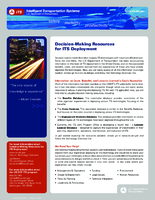 DecisionMaking Resources for ITS Deployment