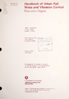 Handbook of Urban Rail Noise and Vibration Control Executive Digest