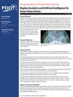 Bigdata Analytics and Artificial Intelligence for Smart Intersections Summary