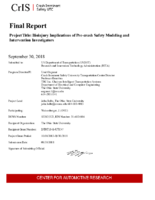 Bioinjury Implications of Precrash Safety Modeling and Intervention Investigators