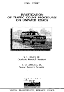 Investigation of Traffic Count Procedures on Unpaved Roads Final Report