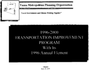 19962000 Transportation Improvement Program With Its 1996 Annual Element