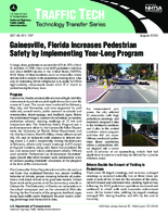 Gainesville Florida Increases Pedestrian Safety by Implementing YearLong Program Traffic Tech