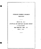 Interstate Commerce Commision Report of the Accident  Investigation Occuring on the LOUISVILLE AND NASHVILLE RAILROAD HEMATITE TN