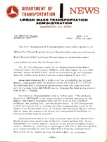 Department of Transportation News Urban Mass Transportation Administration UMTA 7279