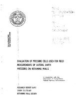 Evaluation of Pressure Cells Used for Field Measurements of Lateral Earth Pressures on Retaining Walls