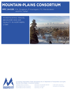 Investigating Travel Behavior and Air Quality in Northern Utah