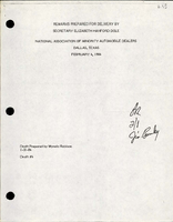 Remarks Prepared for Delivery by Secretary of Transportation Elizabeth Hanford Dole at the National Association of Minority Automobile Dealers