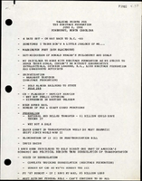 Talking Points for Secretary of Transportation Elizabeth Hanford Dole to the Heritage Foundation