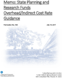 Memo State Planning and Research Funds OverheadIndirect Cost Rate Guidance