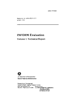 INFORM Evaluation Volume I Technical Report