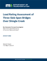 Load Rating Assessment of Three SlabSpan Bridges Over Shingle Creek